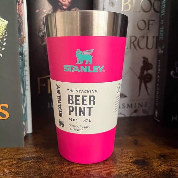 Stanley The Stacking Beer Pint 16 oz Hot Pink & Teal New - Picture 1 of 2